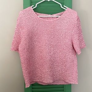 Vintage Persona Pink Popcorn Short Sleeve Top